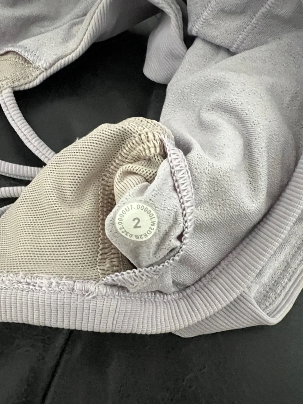 Lululemon Women's Strappy Back Ribbed Bralette - Lilac